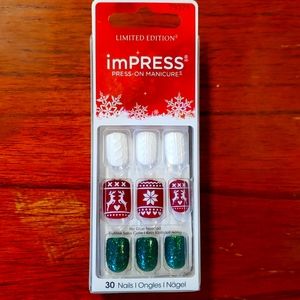 Impress Argyle Sweater Christmas 💅 Nails